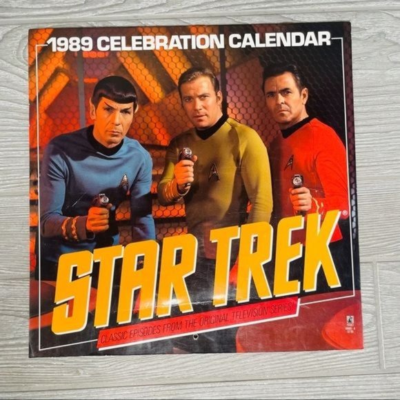Vintage 1989 Star Trek calendar unused classic episodes from the original show - Picture 1 of 4